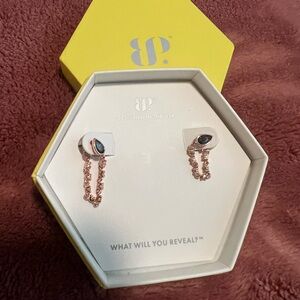 SOLD—-BP Earrings - Rose Gold / Black Onxy